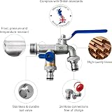 SHYNE Premium 3/4 BSP Brass Double Water Tap with 2 Hose Connectors view 6