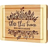 House Warming Gifts New Home, Engraved Cutting Board Housewarming Gifts, New Home Gift Ideas for New Homeowner, New House Gifts for Women Men Couple Neighbor Friend Family - Bless This Home