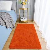 Aspire Homeware Rust Area Rug 60x110cm Non Slip Shaggy Thick Pile view 3