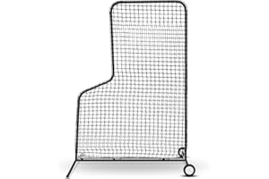 Soulchen L Screen Baseball Pitching Net 7 x 5 ft Body Protector Batting Cage Safety Screen for Line Drive Super Heavy Duty St