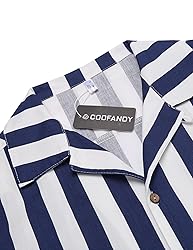 COOFANDY Men Casual Button Down Shirt Short Sleeve