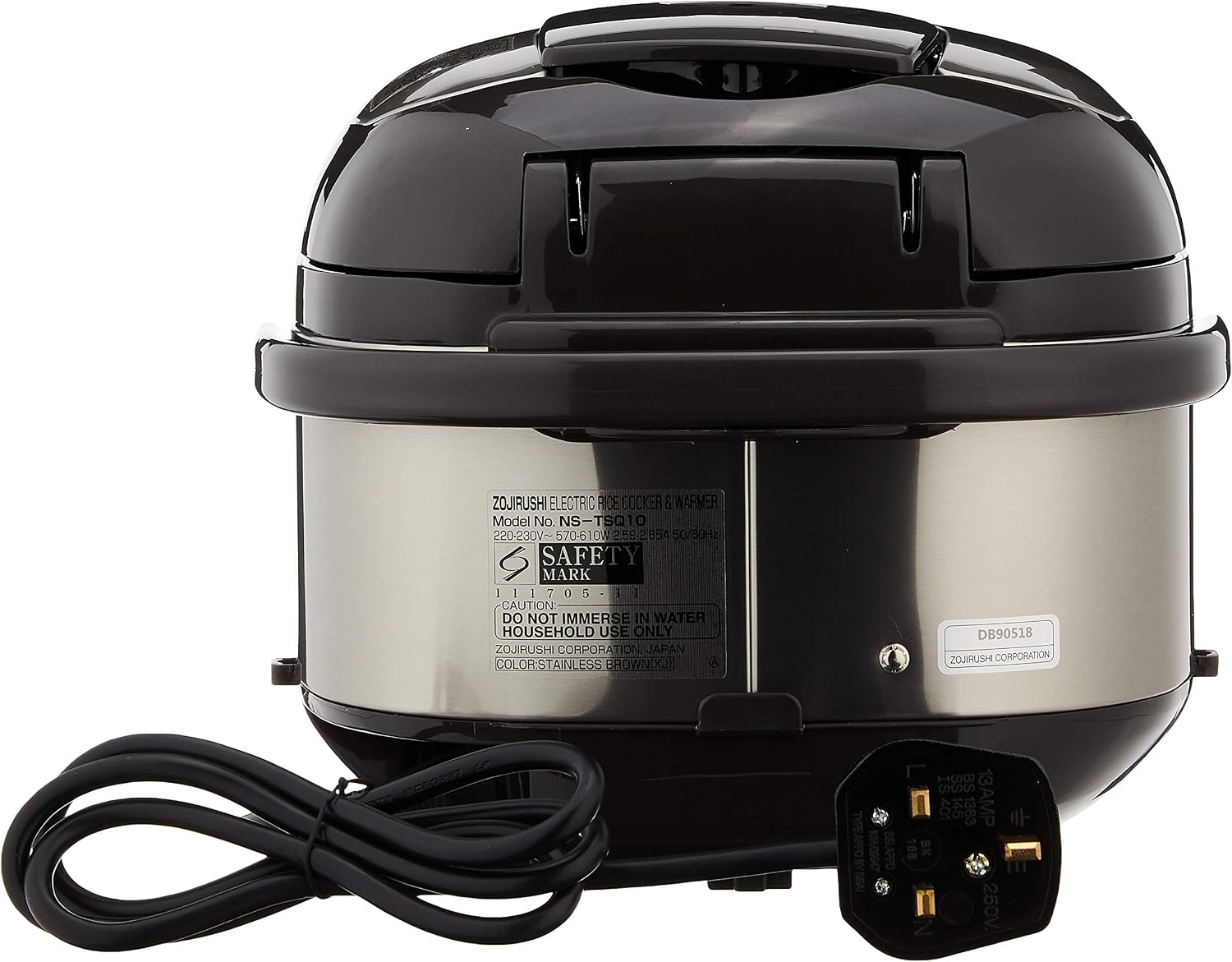 ZOJIRUSHI Rice Cooker NS-TSQ10 Stainless Steel Brown, 220-230V (Stainless Steel Brown) - Image 4
