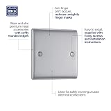 BG Electrical Single Blank Plate Nexus Metal Range Brushed Steel view 3