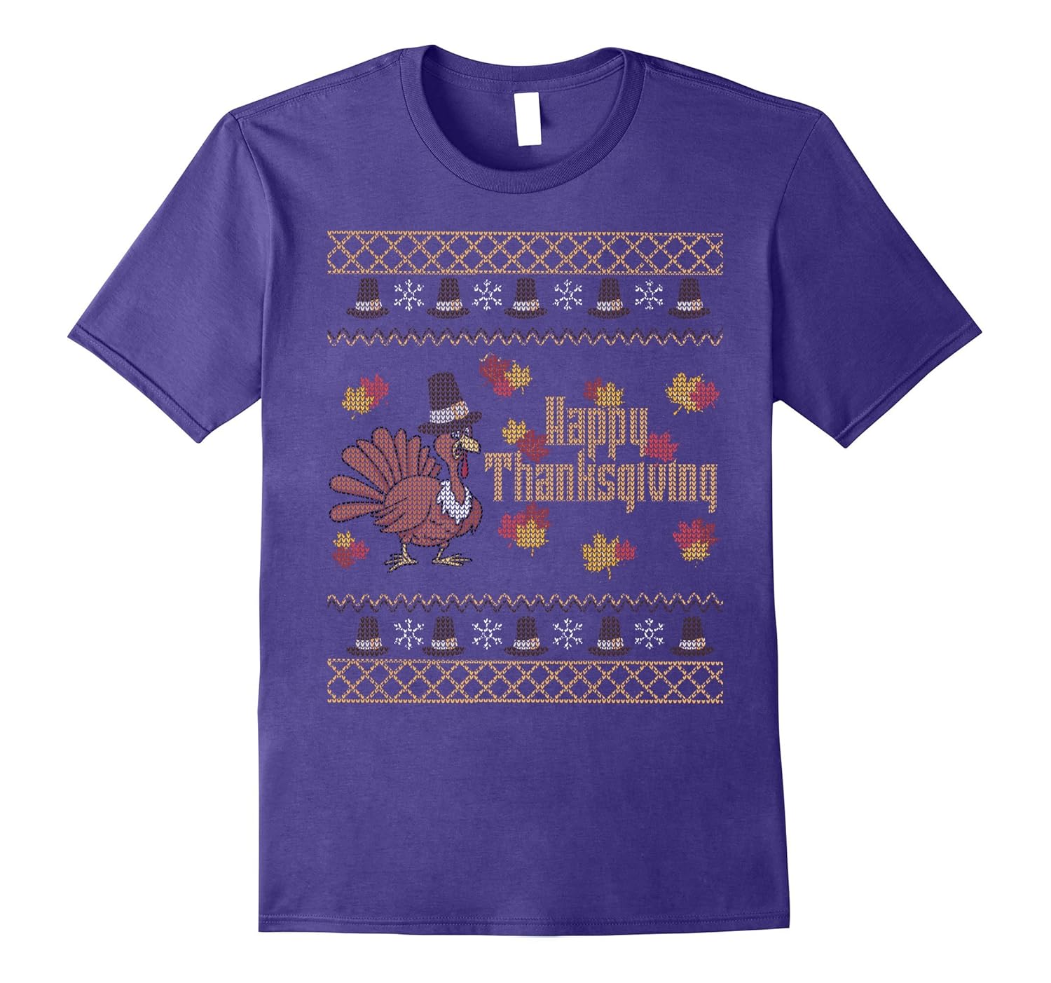 Ugly Christmas Sweater Thanksgiving Turkey Shirt-Rose