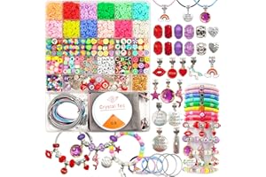 leitait Girls Toys Bracelet Making Kit - 3000pcs Charm Jewelry Making Kit Supplies,Easter Basket Stuffers,Unicorn/Mermaid Crafts Birthday Christmas Gifts for Girls Ages 5 6 7 8 9 10 11 12 Years Old