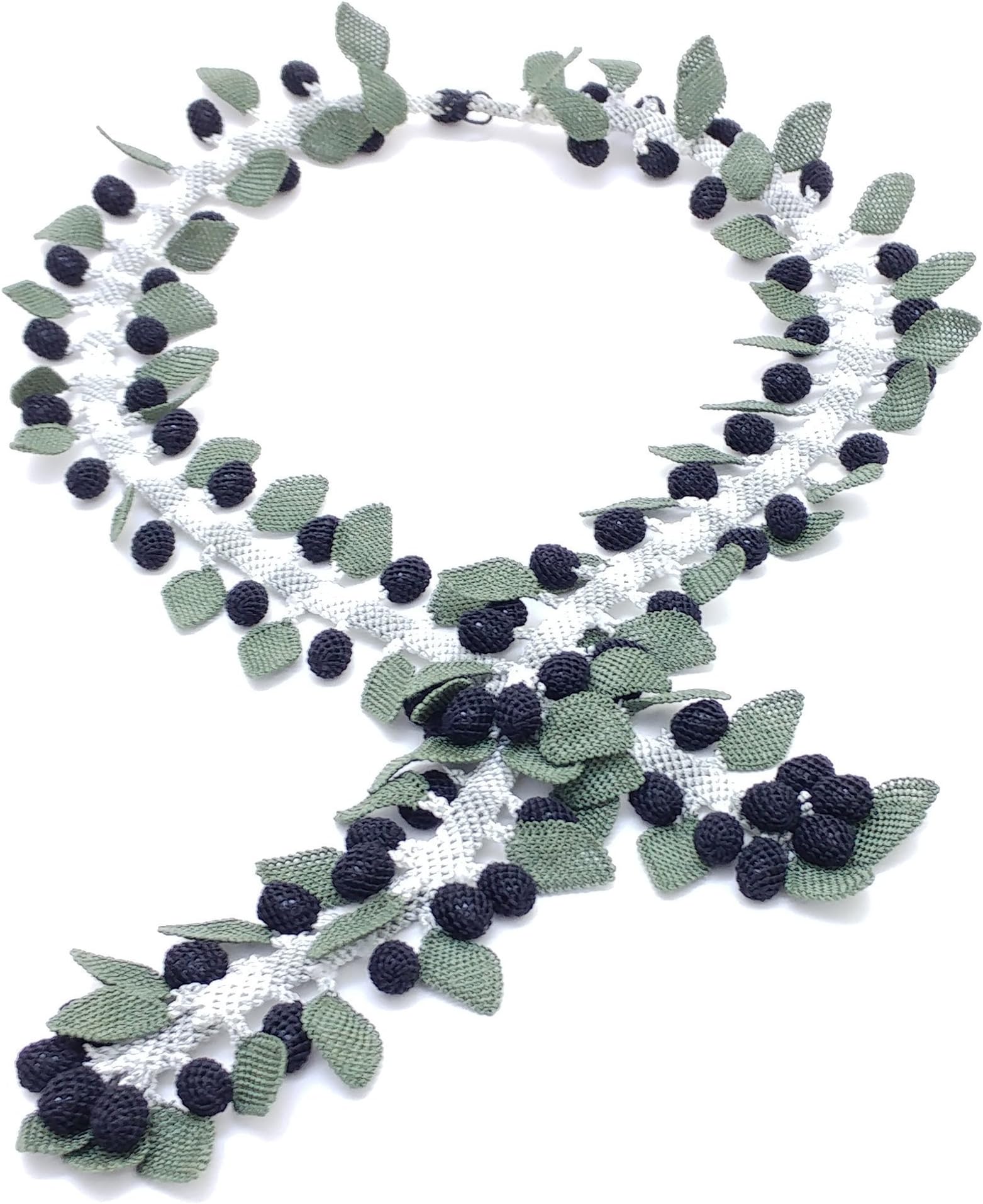 Olive branch needle lace special design necklace NC397