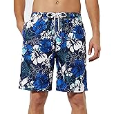 KAILUA SURF Mens Swim Trunks Long, Quick Dry Boardshorts, 9 Inches Inseam Bathing Suits with Mesh Lining