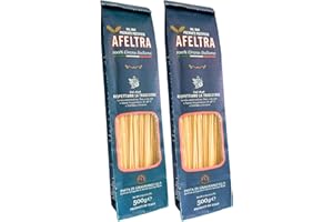 Afeltra Spaghettoni Pasta from Italy 1.1 lb. (500g)(Pack of 2) Spaghetti - Similar to Bucatini - Fettuccine - Linguine - Tagliatelle - Pasta di Gragnano - Bronze Cut - Slow Dried