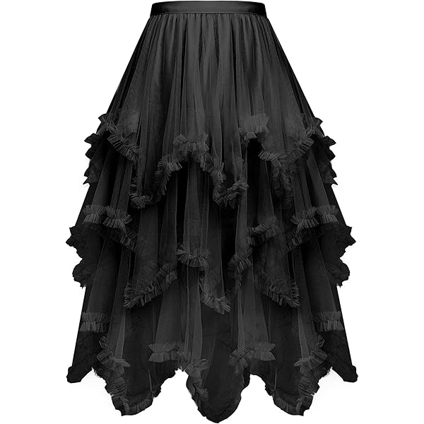 Amazon.com: DAZCOS Tulle Skirt for Women High Low Ruffle