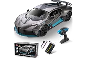 MIEBELY Remote Control Car, Bugatti Divo 1/12 Scale Rc Cars 12Km/h, 2.4Ghz Licensed Model Car 7.4V 900mAh Toy Car Headlight for Adults Boys Girls Age 6-12 Years Birthday Ideas Gift