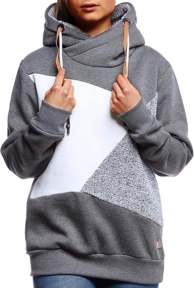 ZHENDEGL Hoodie Damen Oversize - Kapuzenpullover Mit Tasche Streetwear