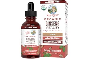 MaryRuth Organics Herbal Supplement for Brain Function | Boost Energy | Memory | Vitality USDA | Ginseng with Ashwagandha | Eleuthero and Maca Root Extract | 1 Fl Oz