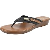 ITALIAN Shoemakers Vale Low Wedge Thong Comfort Sandal for Women