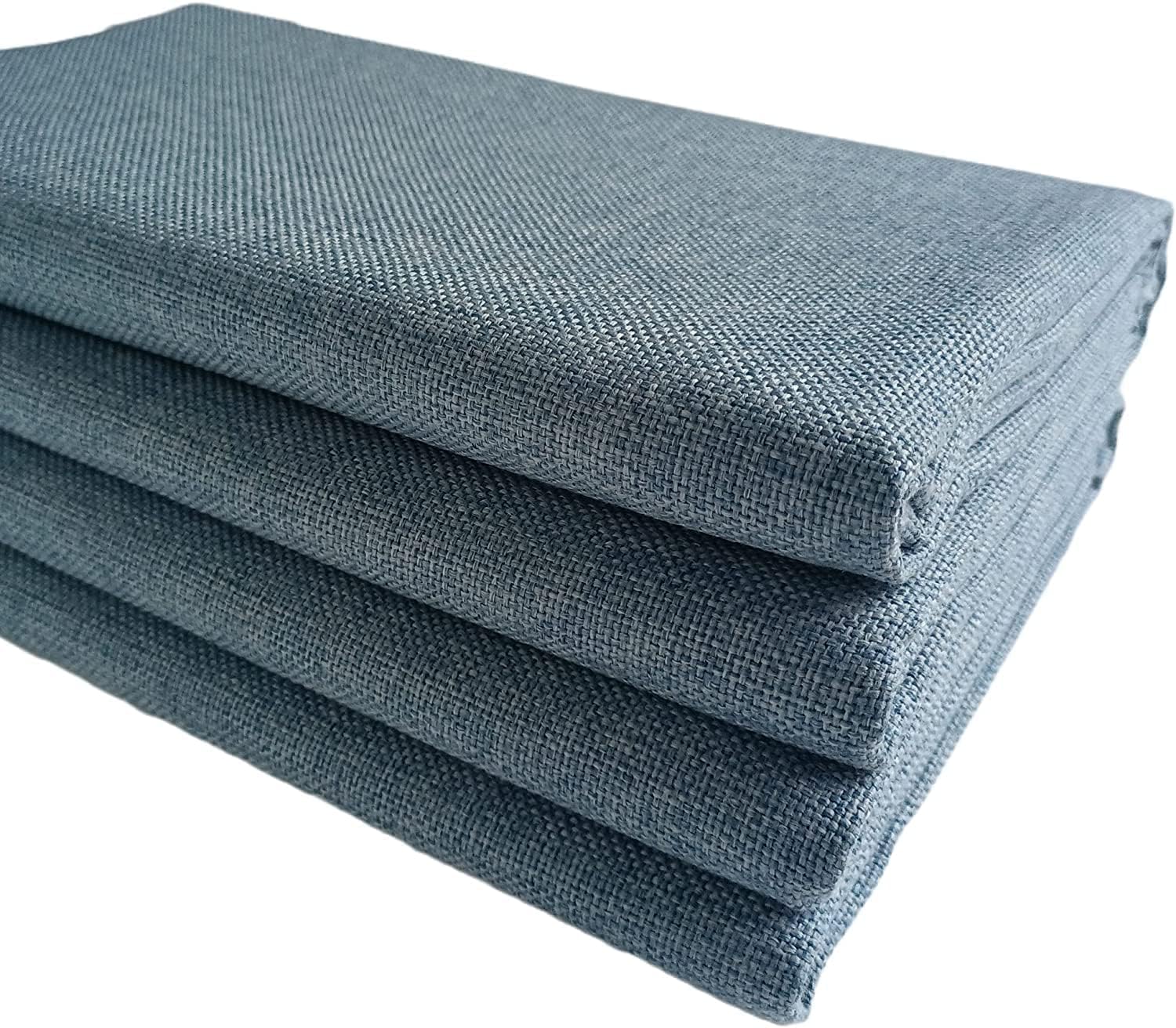 TinaKim Faux Linen Type Cloth Fabric for Sofa Chair Upholstery Material (Blue Gray, 1 Yard (57x 36 inch))
