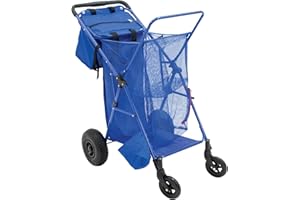 RIO BRANDS Rio Beach Wonder Wheeler Push Button Fold Beach Cart