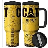 Equoza CAT 40oz Tumbler with Handle Lid and Straw