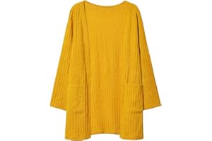 Mirawise Girls Front Open Long Sleeve Knit Cardigan Sweater with Pockets 6-13 Years