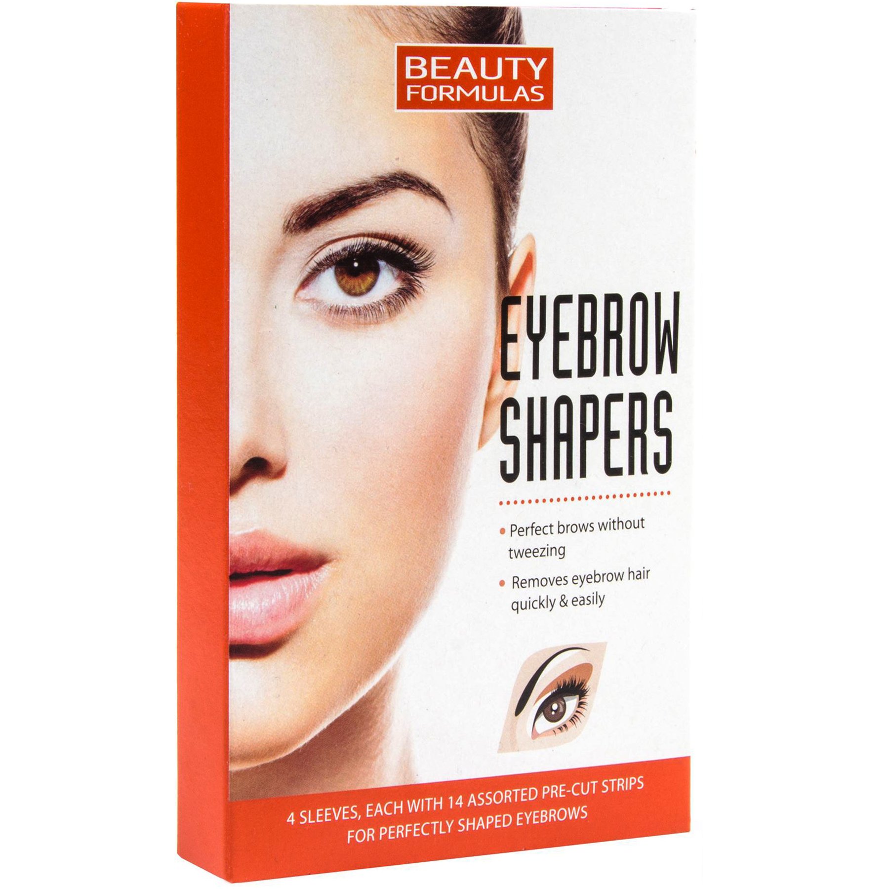 Eyebrow Shaper Wax Strips - 56 Pre Cut Strips Unwanted Facial Hair Removal