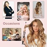 JAETON Hair Curling Wand 13-25MM Ceramic Conical Rose Gold Dual Voltage view 6