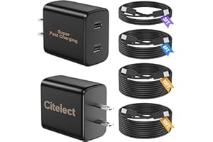 Super Fast Samsung Charger Type C, 2Pack Dual Port USB C Fast Charger Block with Long 60W 3/6/10/10FT USB C to C Cable for Samsung Galaxy S25/S25 Ultra/S25+/S24 Ultra /S24/S24+/S26/S23/iPhone 17 - 1