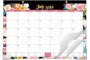 FRASUKIS 2024-2025 Desk Calendar - 18 Monthly Desk/Wall Calendar 2024-2025, July 2024 - December 2025, 16.8" x 12", Desk Calendar 2024-2025 with Corner Protectors, Ruled Blocks