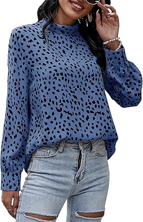 leopard print mock turtleneck