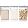 OXO Good Grips 6 Piece(3 Containers & 3 Scoops) Large Canister Set with Scoops, 4.4 qt each, White