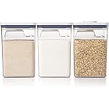 OXO Good Grips 6 Piece(3 Containers & 3 Scoops) Large Canister Set with Scoops, 4.4 qt each, White