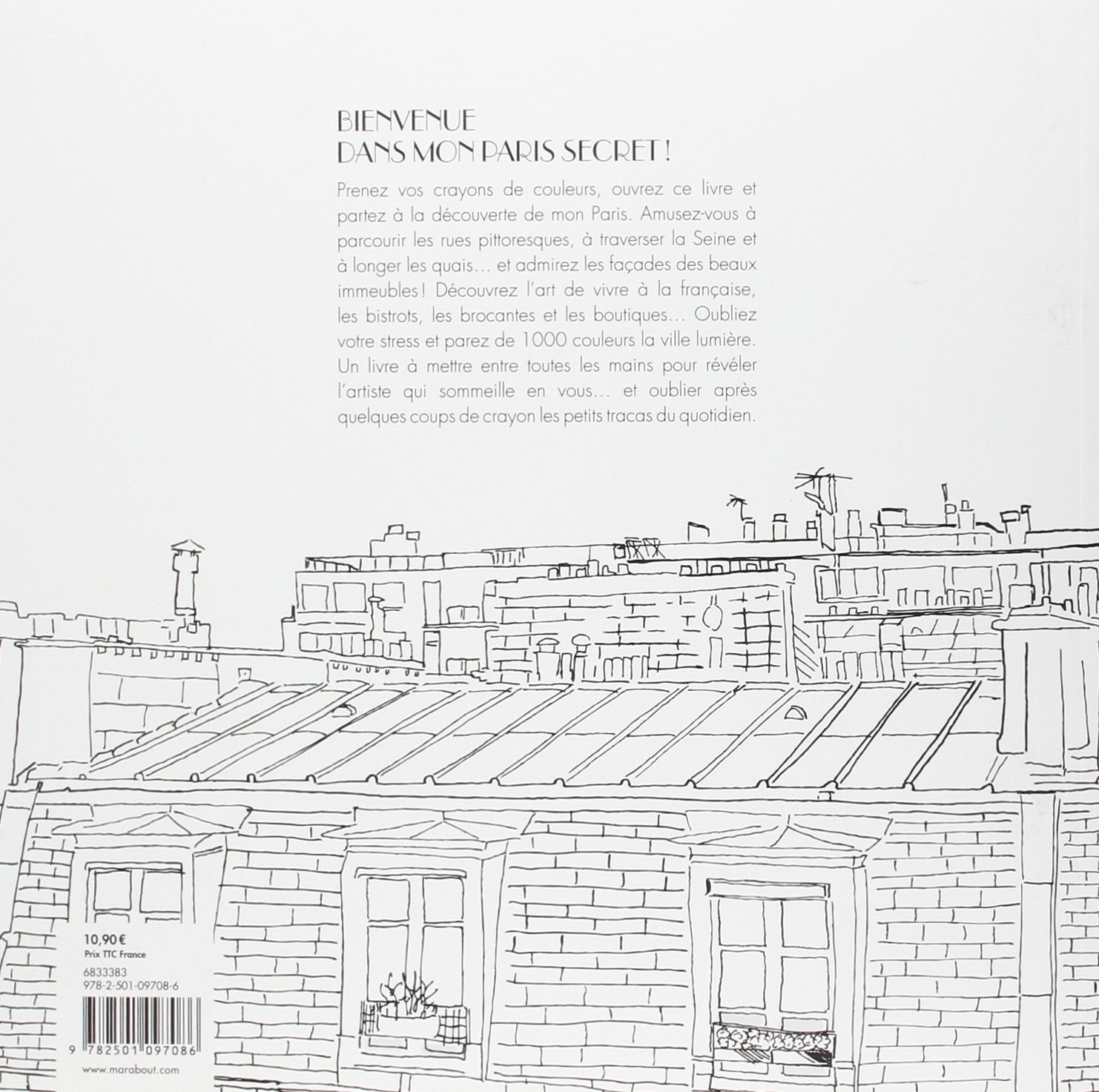 Paris secret Carnet de coloriage et promenades anti stress French Edition Zoé de Las Cases Marabout Amazon Books