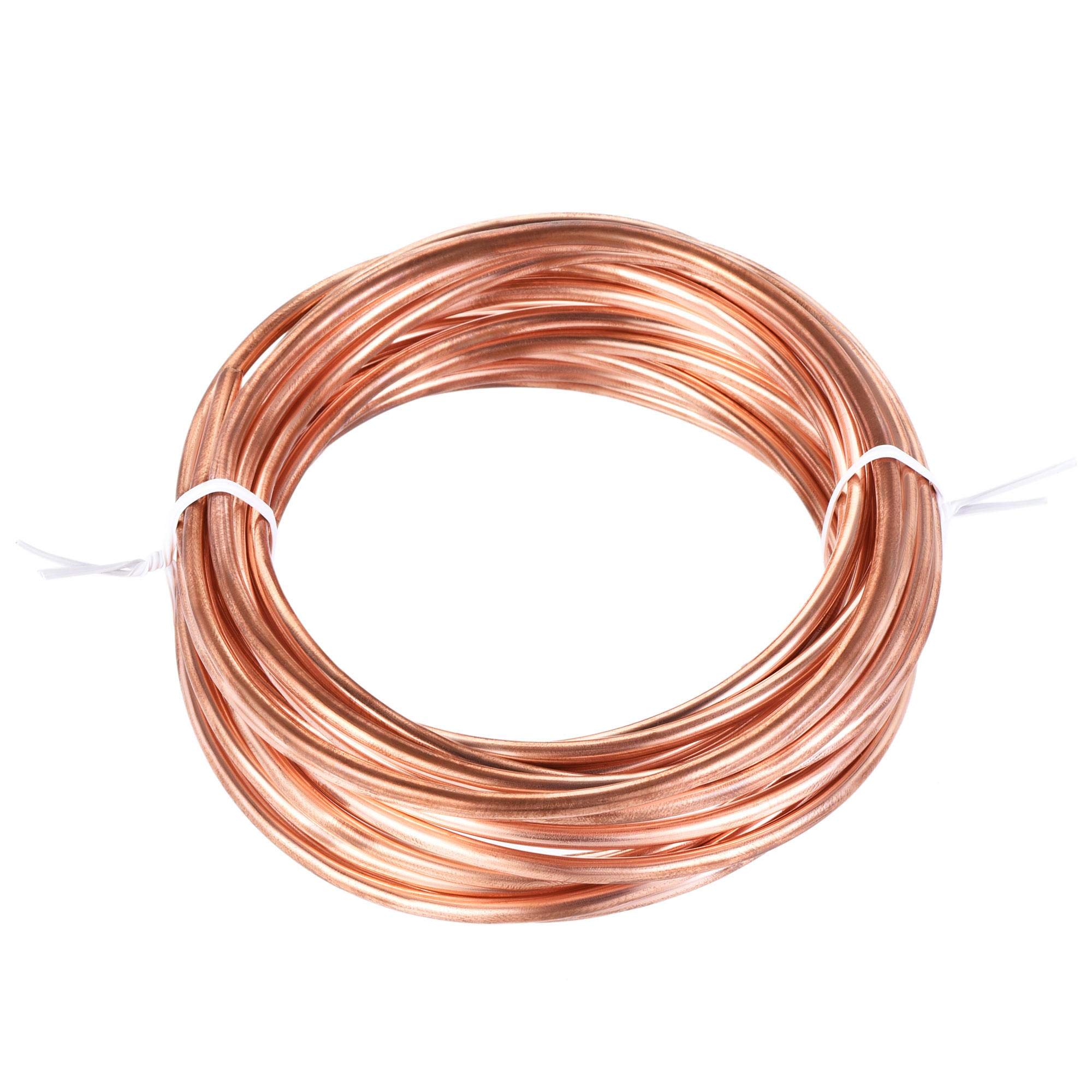 sourcing map Refrigeration Tubing 4mm OD x 3mm ID x 19.5Ft Length Copper Tubing Coil