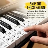 RockJam 61 Key Keyboard Piano with Stand Power Supply Simply Piano App view 6
