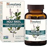 Himalaya Holy Basil - Herbal Adrenal Support for Stress Relief, Relaxation, Energy Support and Occasional Sleeplessness - Vegan, Non-GMO, Gluten Free, 720 mg, 60 Capsules