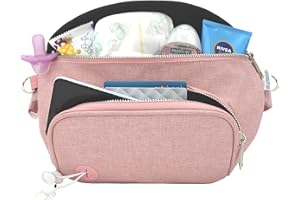 Suessie Fanny Pack Diaper Bag - with Baby Changing Pad & Waterproof Wipes Pocket - Stroller Organizer