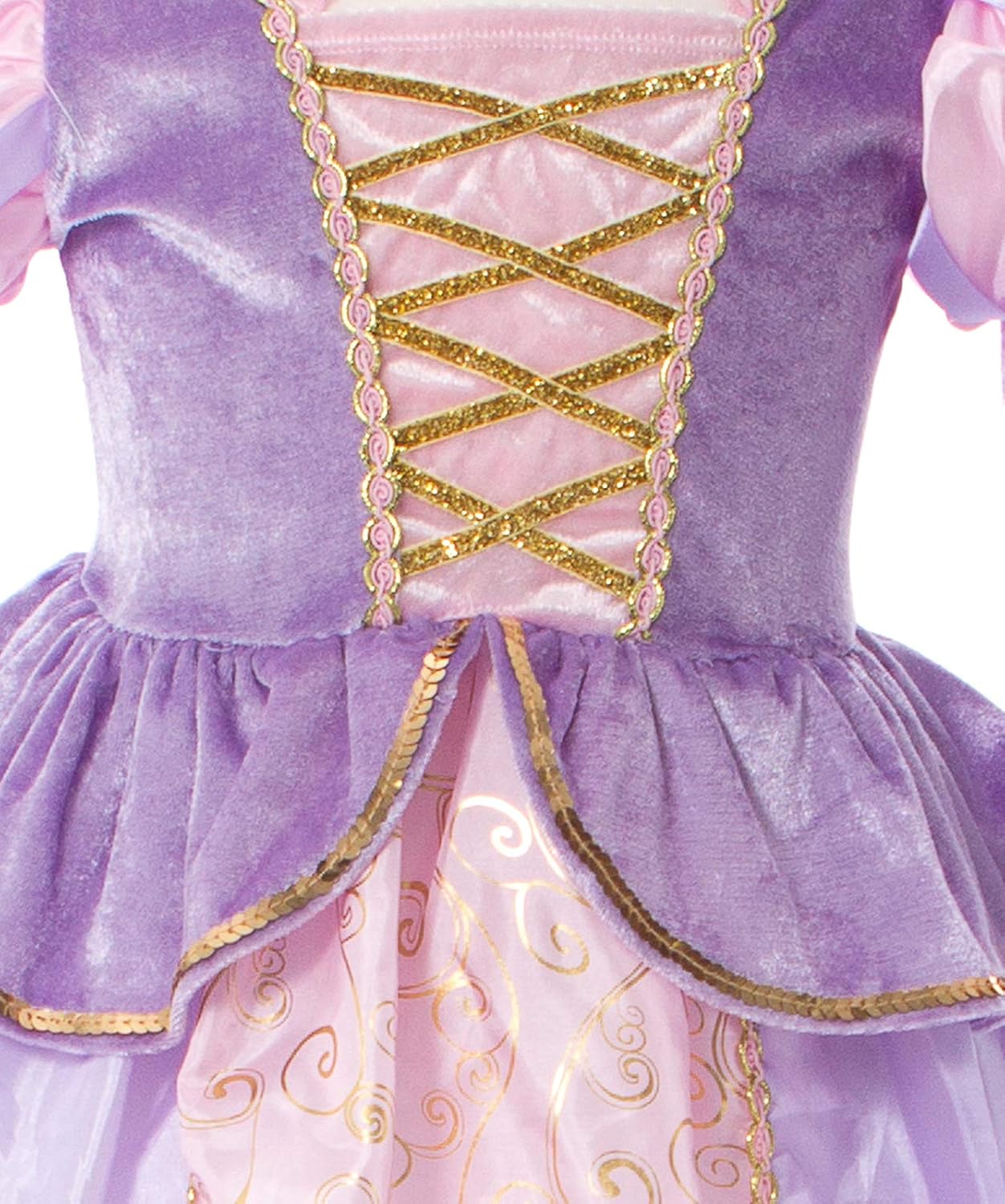 Little Adventures Classic Rapunzel Princess Dress Up Costume: Clothing