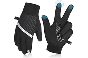 JIAN YA NA Kids Touchscreen Winter Cycling Gloves: Windproof Thermal Non-Slip Gloves Lightweight Cold Weather Mittens of Age 4-12 Years