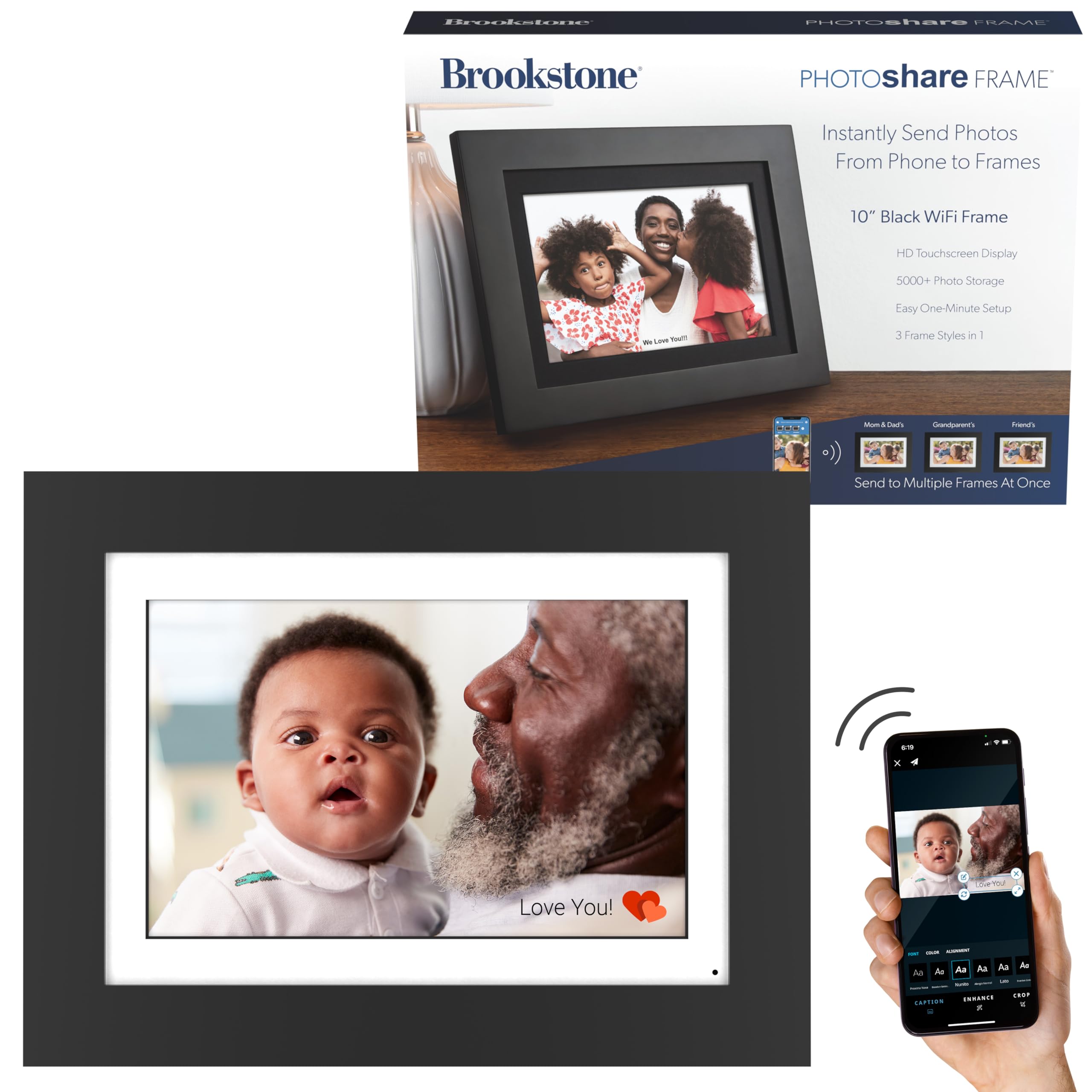Mua Brookstone PhotoShare 10.1” Smart Digital Picture Frame, Send Pics