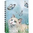 3D LiveLife Jotter - Ragdoll & Butterflies from Deluxebase. Lenticular 3D Cat 6x4 Spiral Notebook with plain recycled paper pages. Artwork licensed from renowned artist Carol Cavalaris