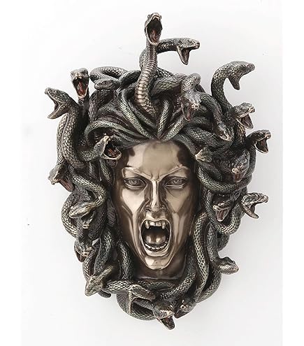 Amazon.com: Veronese Design Cast Bronze Resin Medusa Head Figure