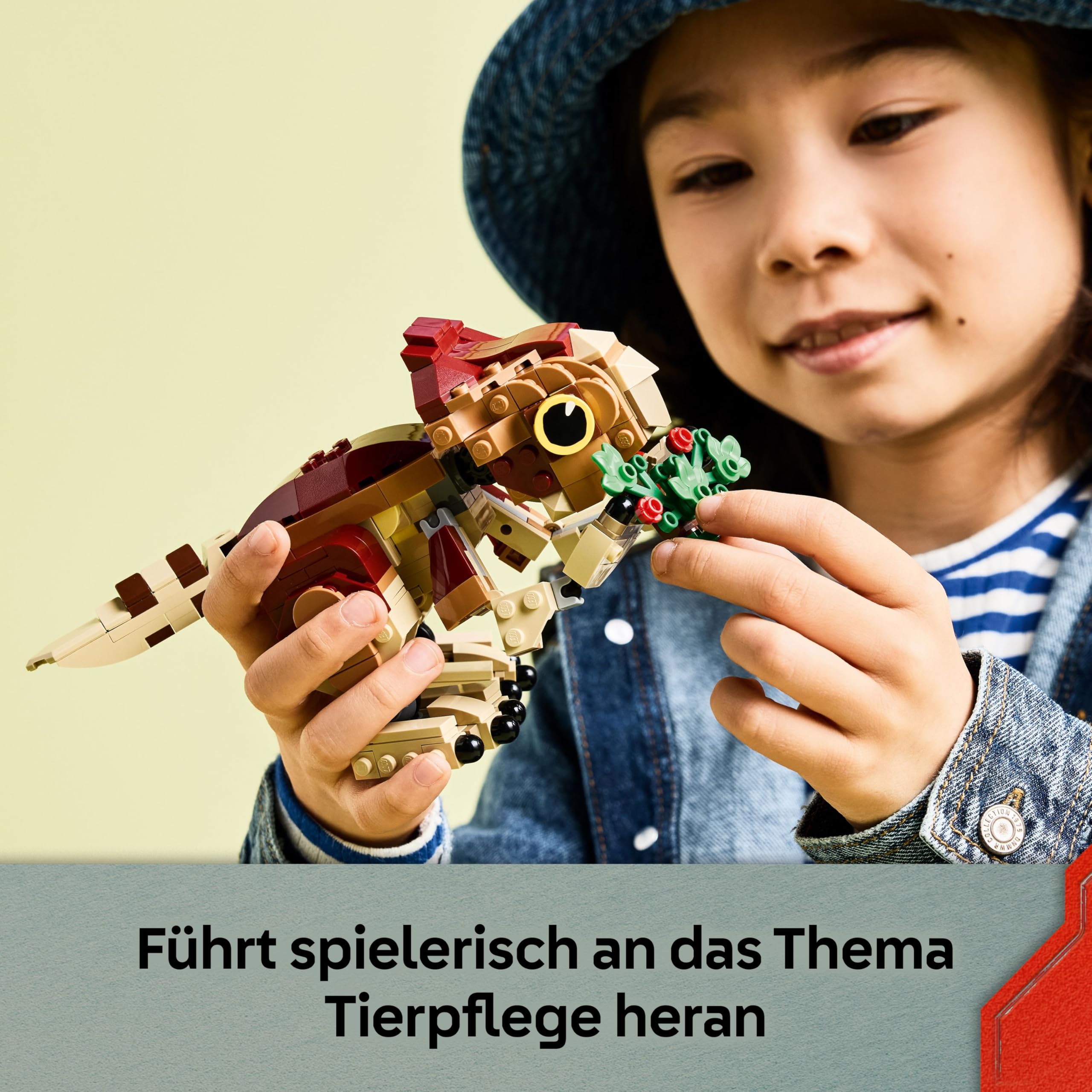 LEGO Jurassic World Babydinosaurier Dolores: Aquilops – Spielzeug-Dinosaurier zum Bauen und Spielen mit Spielpflanze – Geschenk für Kinder ab 7 Jahren und Fans des Films Die Wiedergeburt – 76970 5