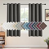 H.VERSAILTEX Linen Blackout Curtain 63 Inches Long