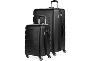 SwissGear 7366 Hardside Expandable Luggage with Spinner Wheels, Black, 2-Piece Set (19/27)