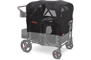 Mosquito Net for Baby Stroller Wagon, Baby Travel Gear, Wagon Stroller Summer Essentials, Newborn Essentials, Radio Flyer Mosquito Mesh with Bag