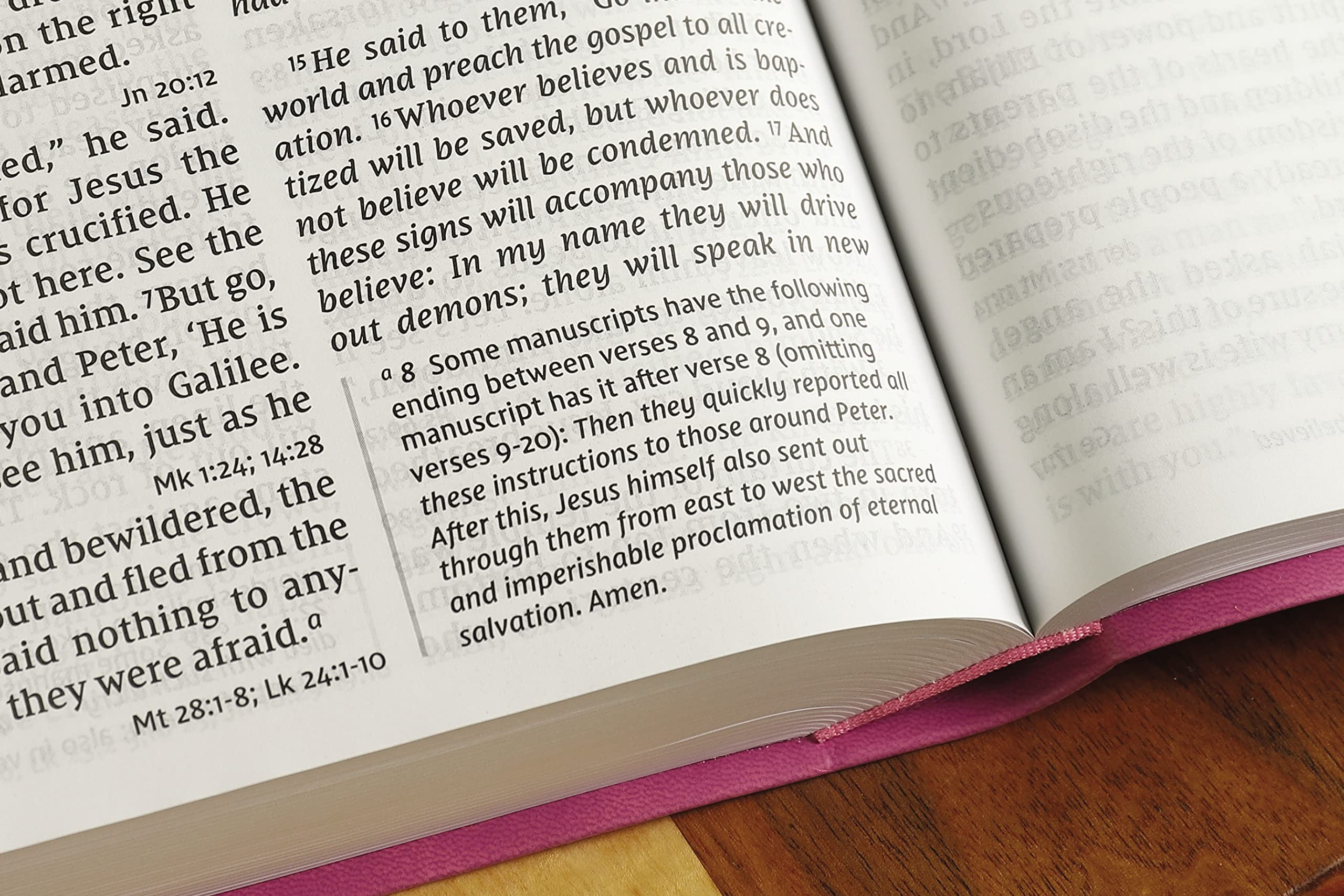 NIV, Super Giant Print Reference Bible (Font Size: 16.5-point), Leathersoft, Pink, Red Letter, Thumb Indexed, Comfort Print NIV, Super Giant Print Reference Bible (Font Size: 16.5-point), Leathersoft, Pink, Red Letter, Thumb Indexed, Comfort Print Imitation Leather