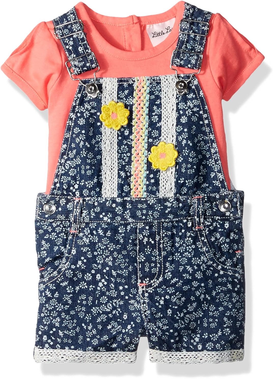 Little Lass Baby Girls' 2pc Shortall Set Clothing