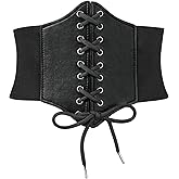 Century Star Womens Pirate Renaissance Corset Belt Accessories Lace-Up Waist Belt for Women Halloween Ren Faire Costume