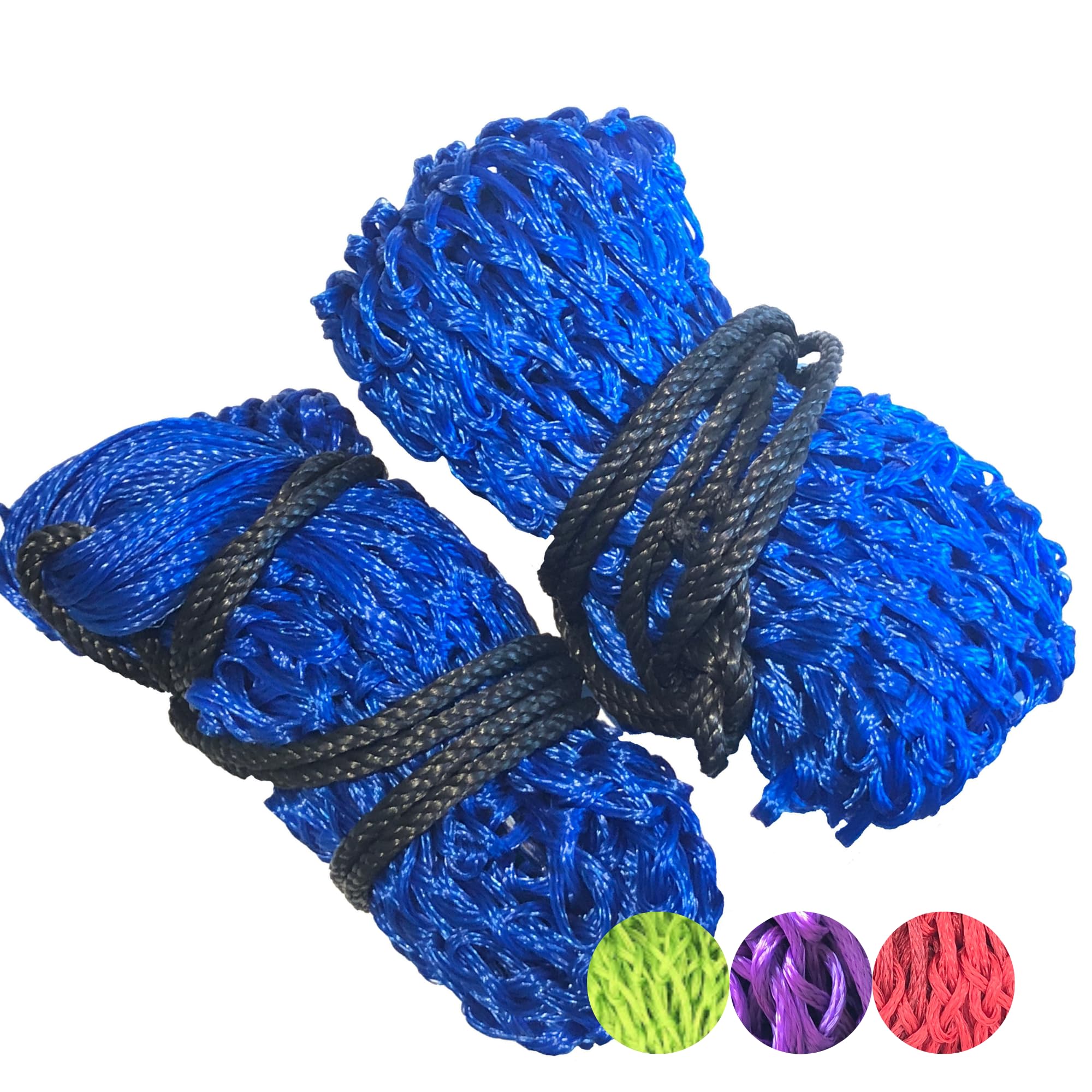 2 Inch Hole Hay Net For Horses Multipack - 2 X Daisy Equestrian Net Bag With Extra Strong Mesh Holes For Greedy Horses.Hay Nets With Large Holes Horse Accessories Haynet (Blue)