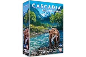 AEG & FlatOut Games | Cascadia:Rolling Rivers Roll & Write Puzzly Dice Game | Explore The Pacific Northwest, Build Ecosystems | Ages 10+ | 1-4 Players