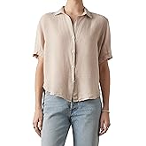 Velvet by Graham & Spencer Women's Claremont Woven Linen Button Up Shirt