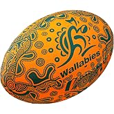 Gilbert Australia Wallabies Indigenous Rugby Ball Supporter Size 5 Officially Licensed