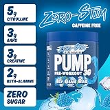 Applied Nutrition Pump Zero Pre Workout Zero Stim 375g ICY Blue Raz view 3